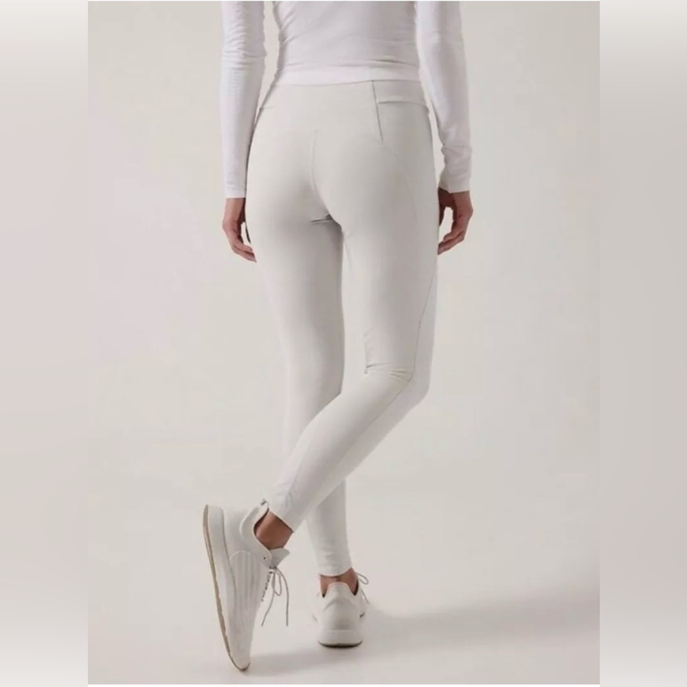 Athleta Peak Hybrid Fleece Tight In Birch Grey Size XXS - Picture 2 of 8